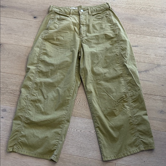 Pilcro Pants - Pilcro Kenna High Rise Heritage Barrel Leg Pants Womens 30 Green